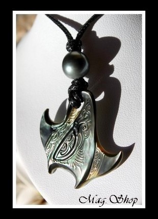 Lagon Raie Teina Collier Nacre & Perle de Tahiti MAG.SHOP
