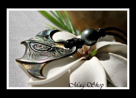 Lagon Raie Teina Collier Nacre & Perle de Tahiti MAG.SHOP