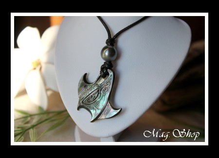 Lagon Raie Teina Collier Nacre & Perle de Tahiti MAG.SHOP