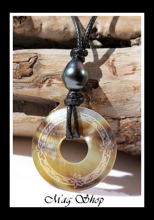 Maheata Fleurs de Tiaré Collier Nacre & Perle de Tahiti Modèle 1 MAG.SHOP TAHITI PERLES