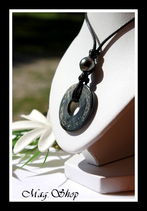 Maheata Fleurs de Tiaré Collier Nacre & Perle de Tahiti Modèle 2 MAG.SHOP