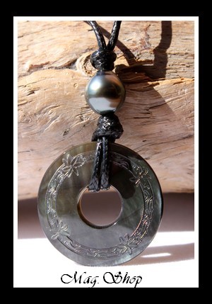 Maheata Fleurs de Tiaré Collier Nacre & Perle de Tahiti Modèle 2 MAG.SHOP