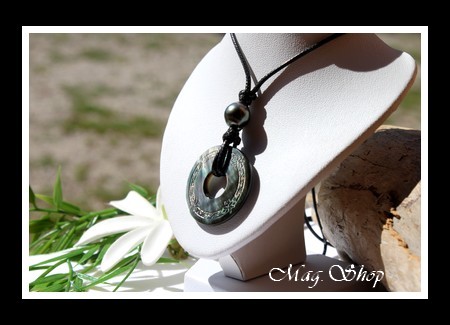 Maheata Fleurs de Tiaré Collier Nacre & Perle de Tahiti Modèle 2 MAG.SHOP