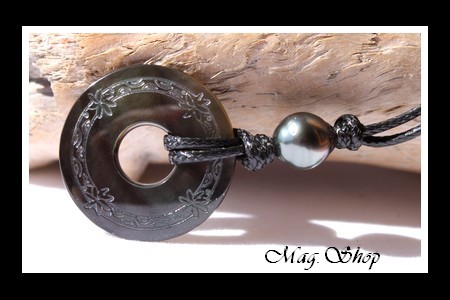 Maheata Fleurs de Tiaré Collier Nacre & Perle de Tahiti Modèle 2 MAG.SHOP