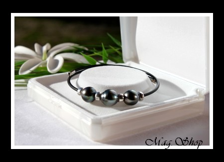 Mahiti Bracelet 3 Perles de Tahiti Modèle 2 MAG.SHOP