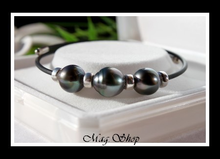 Mahiti Bracelet 3 Perles de Tahiti Modèle 2 MAG.SHOP