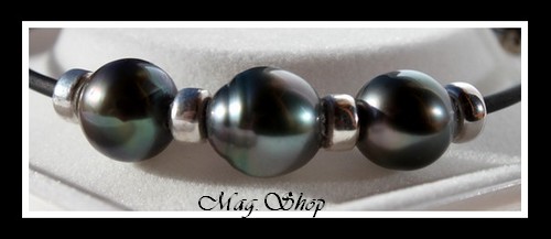 Mahiti Bracelet 3 Perles de Tahiti Modèle 2 MAG.SHOP