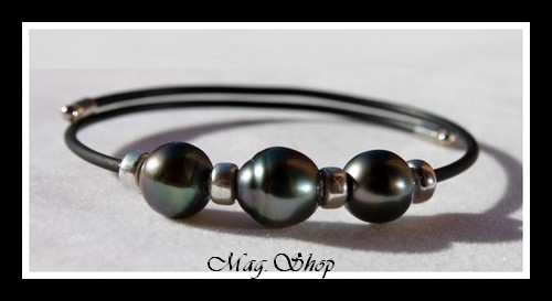 Mahiti Bracelet 3 Perles de Tahiti Modèle 2 MAG.SHOP