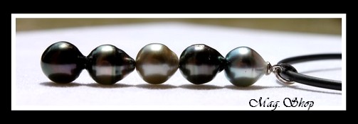 Mangareva Collier 5 Perles de Tahiti Modèle 2 MAG.SHOP