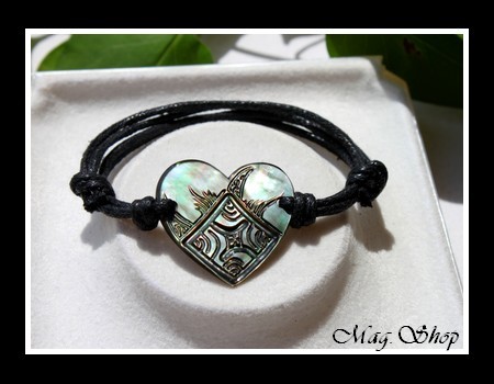 Marquises Collection - Bracelet Coeur Maori Nacre de Tahiti MAG.SHOP