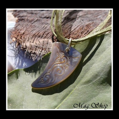 Marquises Collection Collier Miti Maohi Vagues Nacre de Tahiti H3cm MAG.SHOP