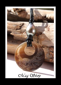 Matavai Collier Lagon Vagues Nacre & Perle de Tahiti Modèle 6 MAG.SHOP