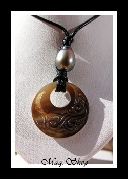 Matavai Collier Lagon Vagues Nacre & Perle de Tahiti Modèle 6 MAG.SHOP