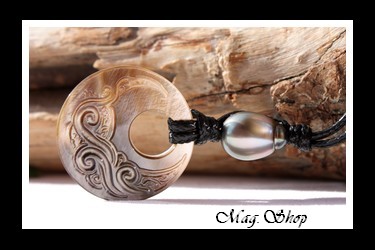Matavai Collier Lagon Vagues Nacre & Perle de Tahiti Modèle 6 MAG.SHOP