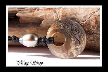 Matavai Collier Lagon Vagues Nacre & Perle de Tahiti Modèle 6 MAG.SHOP