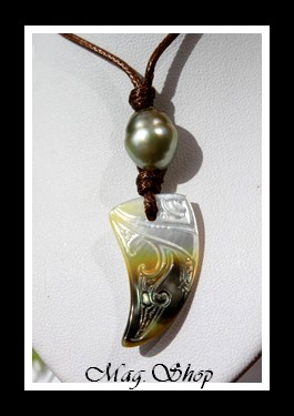 Merehau Marquisien Collier Nacre & Perle de Tahiti Modèle 23 MAG.SHOP