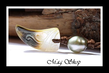 Merehau Marquisien Collier Nacre & Perle de Tahiti Modèle 23 MAG.SHOP