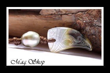 Merehau Marquisien Collier Nacre & Perle de Tahiti Modèle 23 MAG.SHOP