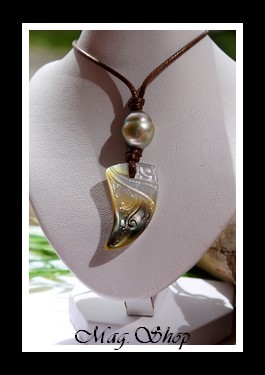 Merehau Marquisien Collier Nacre & Perle de Tahiti Modèle 23 MAG.SHOP