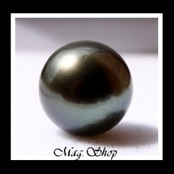 POE Metetini Collection / Perle Nue Ronde de Tahiti 12.15mm/C+ Gris Foncés (photos non contractuelles)