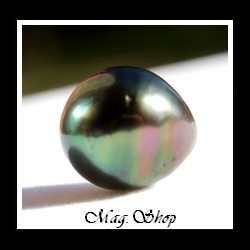 POE Mihinoa Collection / Perle Nue Drop de Tahiti 11.20mm/D Verts Reflets Arc-en-Ciel (photos contractuelles)