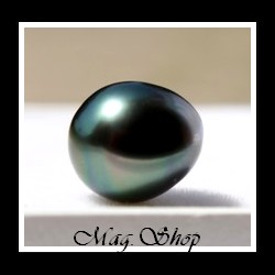 POE Mihinoa Collection / Perle Nue Semi-Baroque de Tahiti 9.25mm/B+ Reflets Verts/Bleus/Aubergines (photos contractuelles)