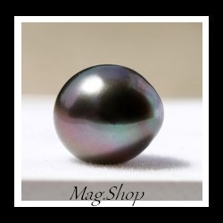 POE Mihinoa Collection / Perle Nue Semi-Baroque de Tahiti 10.05mm/A Couleurs Aubergines Reflets Bleus (photos contractuelles)
