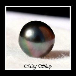 POE Mihinoa Collection / Perle Nue Ovale de Tahiti 10.65mm/B Verts/Aubergines Foncés / Percée 2 Trous 1mm (photos contractuelles)