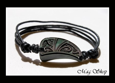 Moana Collection Bracelet Maohi Marquisien Nacre de Tahiti 2.5cm MAG.SHOP