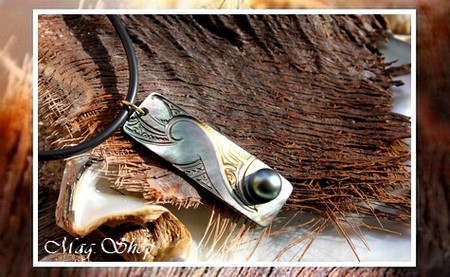 Moana Collection - Collier Maupiti Nacre de Tahiti & Demie-Perle Baroque de Tahiti MAG.SHOP