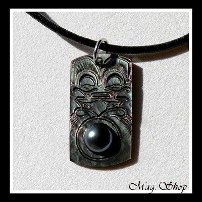 Moana Perles Collection Collier Moorea TIKI Nacre & Demie-Perle de Tahiti MAG.SHOP