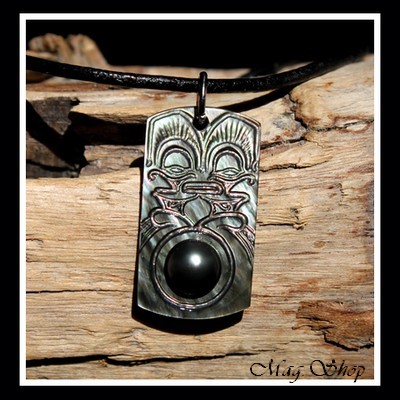 Moana Perles Collection Collier Moorea TIKI Nacre & Demie-Perle de Tahiti MAG.SHOP