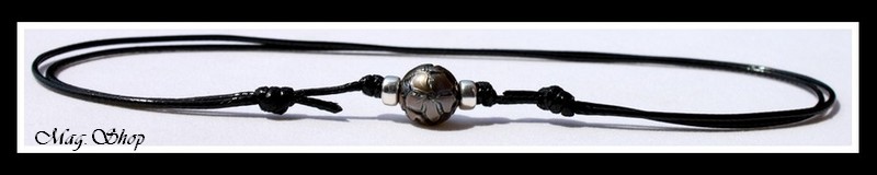 Moena Collier Surfeur Fleur Hibiscus Perle de Tahiti Gravée Modèle 3 MAG.SHOP