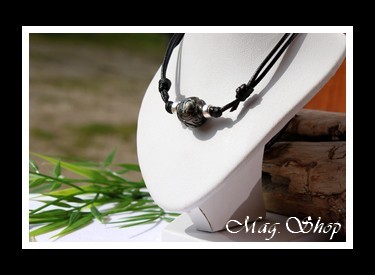 Moetai Collier Surfeur Perle de Tahiti Gravée Tiki Marquisien Modèle 12 MAG.SHOP