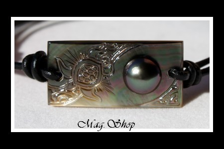 Moorea Nui Tortue Bracelet Nacre & Perle de Tahiti MAG.SHOP