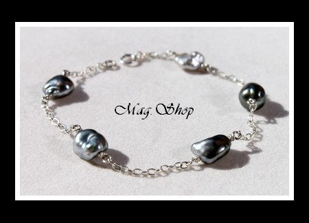 Nuku Hiva Bracelet 5 Perles Keishis de Tahiti Modèle 3 MAG.SHOP