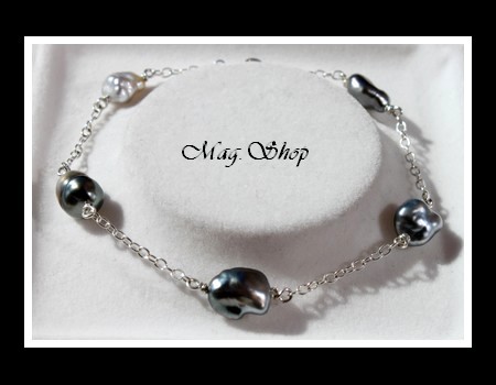 Nuku Hiva Bracelet 5 Perles Keishis de Tahiti Modèle 3 MAG.SHOP
