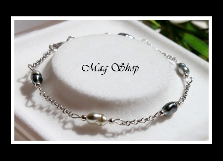 Nuku Hiva Bracelet 5 Perles Keishis de Tahiti Modèle 7 MAG.SHOP