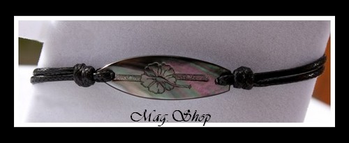 Nukutavake  Bracelet Planche de Surf Fleur Hibiscus Marquisienne Modèle 1 MAG.SHOP