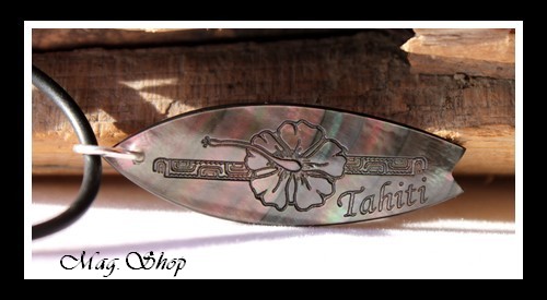 Nukutavake Collier Planche de Surf Fleur Hibiscus TAHITI Modèle 4 MAG.SHOP