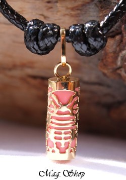 Passion Collier Tiki Marquisien Quartz Rose - OR 750-1000 MAG.SHOP