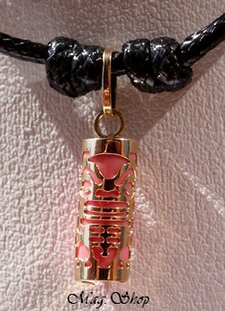 Passion Collier Tiki Marquisien Quartz Rose - OR 750-1000 MAG.SHOP