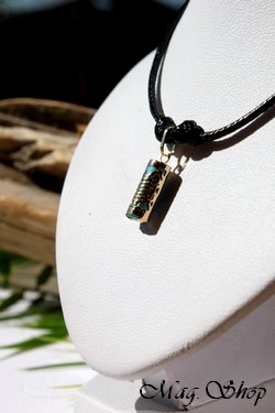 Passion Collier Tiki Tahitien - Turquoise OR