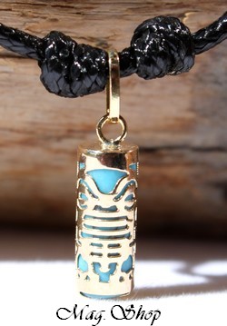 Passion Collier Tiki Tahitien - Turquoise OR