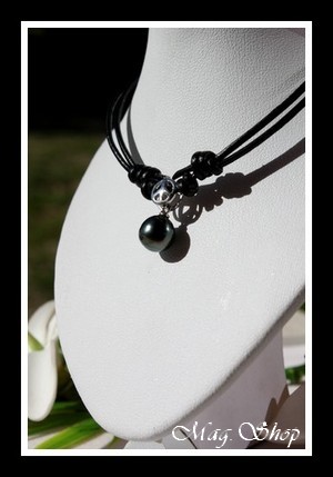 Peace & Love Collier Silver Sea Perle Baroque de Tahiti MAG.SHOP