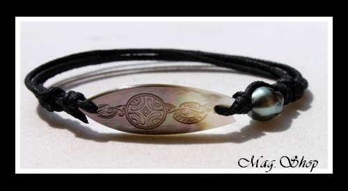 Planche de Surf Maori Bracelet Nacre & Perle de Tahiti MAG.SHOP