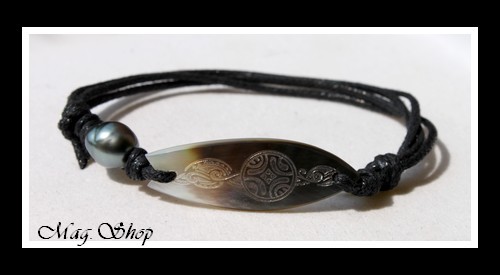 Planche de Surf Maori Bracelet Nacre & Perle de Tahiti MAG.SHOP