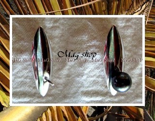 Apprêt Pendentif Planche de SURF Argent Rhodié 925 (4.97g)  & Nacre de Tahiti / Article vendu SANS  Perle