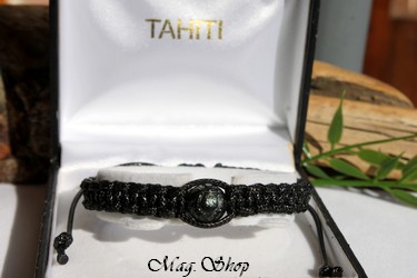 Poekiva Bracelet Perle de Tahiti Gravée Tortue Modèle 5 MAG.SHOP