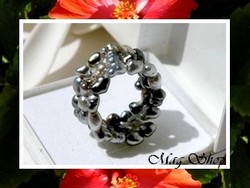 Keishis Collection / Bague Poema 27 Perles Keishis de Tahiti (photos non contractuelles)